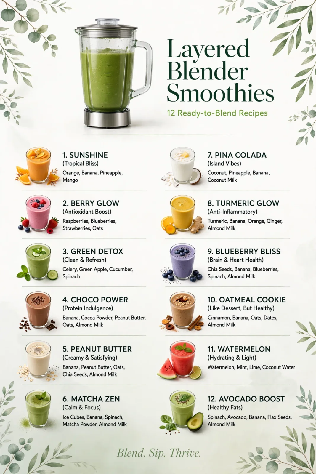 Blueberry Bliss Brain & Heart Smoothie