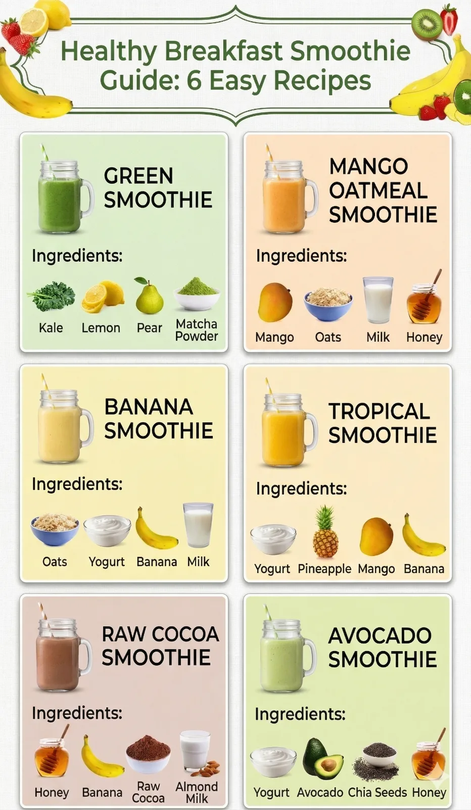 Creamy Mango Oatmeal Smoothie