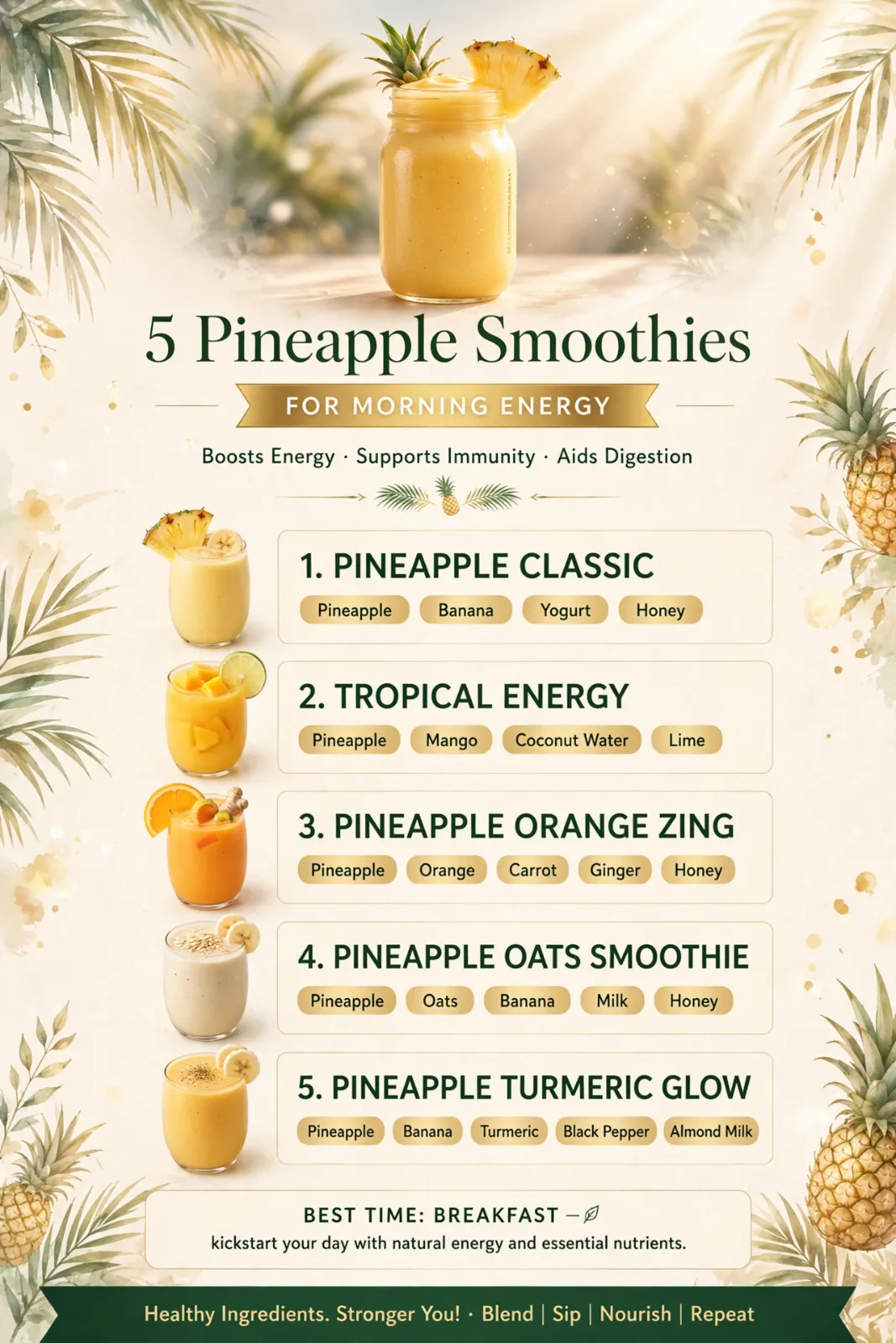 Golden Pineapple Turmeric Glow Smoothie