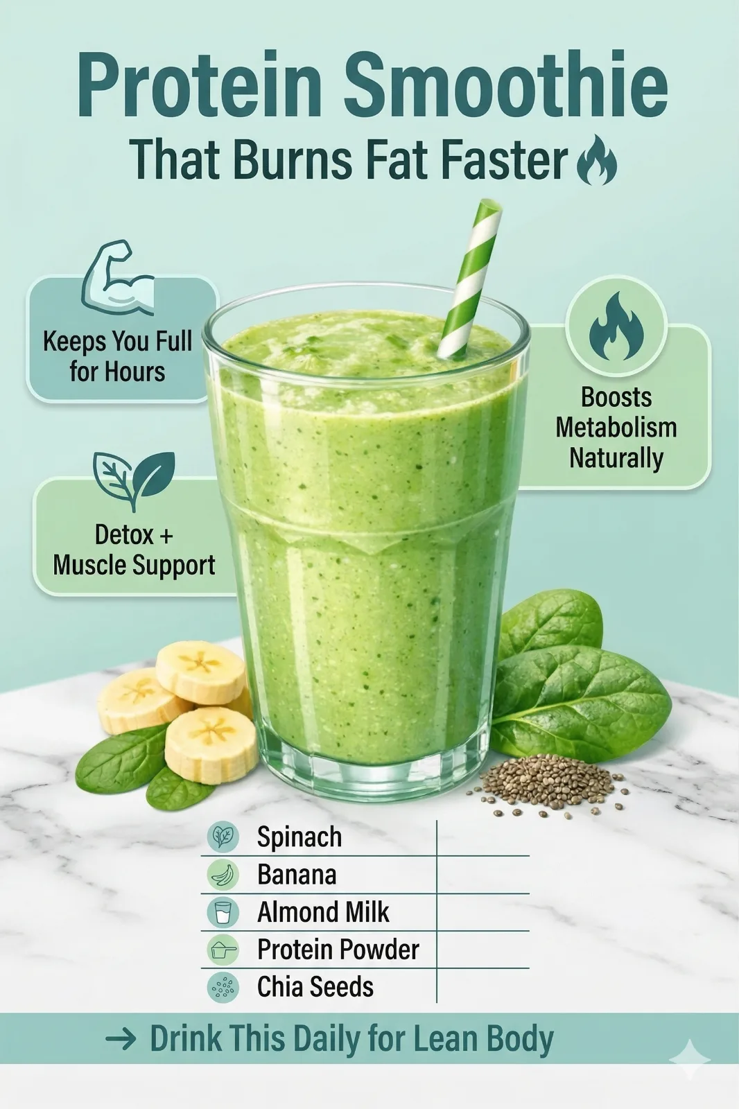 Green Metabolism Boosting Protein Smoothie