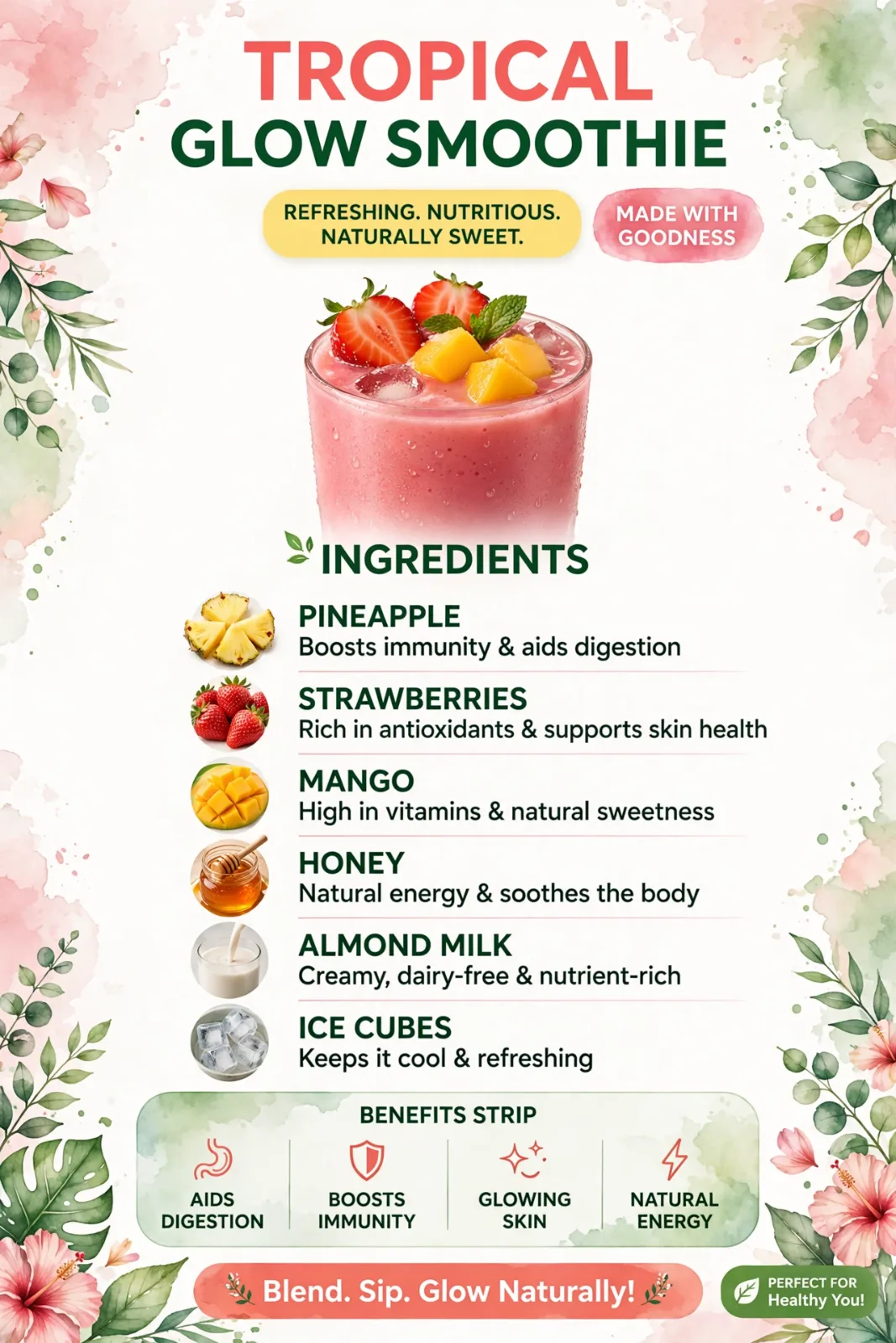 Tropical Glow Sunrise Smoothie
