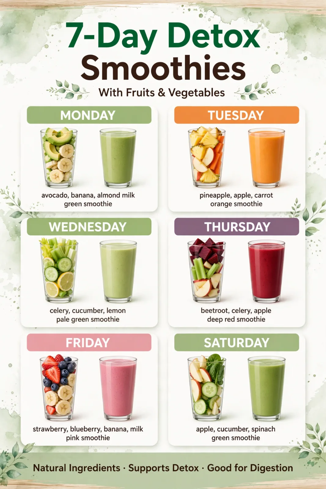 Wednesday Pale Green Detox Smoothie